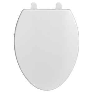 Telescoping Elongated Slow-Close Toilet Seat in White