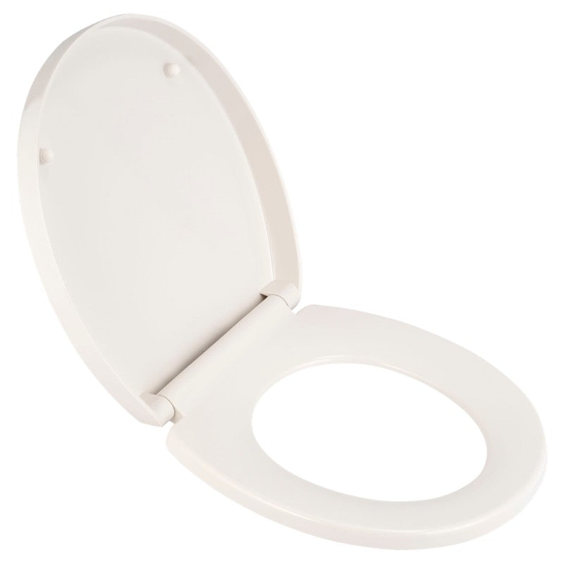 Telescoping Round Slow-Close Toilet Seat in White