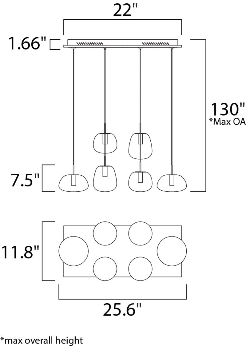 Puffs 11.8' Single Light Multi-Light Pendant in White