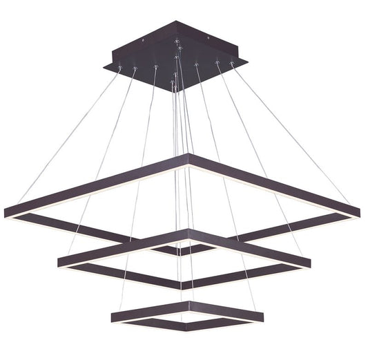 Quad 27.75" 3 Light Single Pendant in Bronze