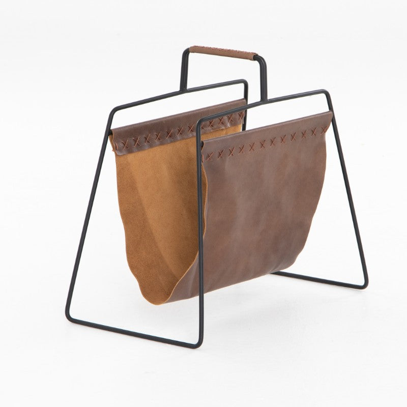 Aesop Magazine Rack in Patina Brown (18.5' x 11.75' x 19')