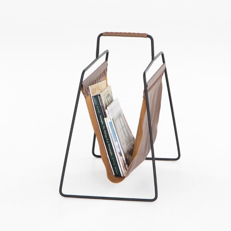 Aesop Magazine Rack in Patina Brown (18.5' x 11.75' x 19')