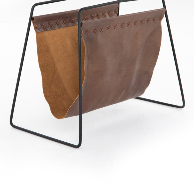 Aesop Magazine Rack in Patina Brown (18.5' x 11.75' x 19')