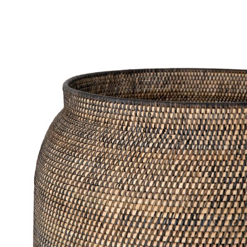 Ansel Basket in Black Lombok Weave (24' x 24' x 18.5')