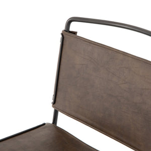 Wharton Dining Chair in Distressed Brown (20.25' x 24.25' x 33')