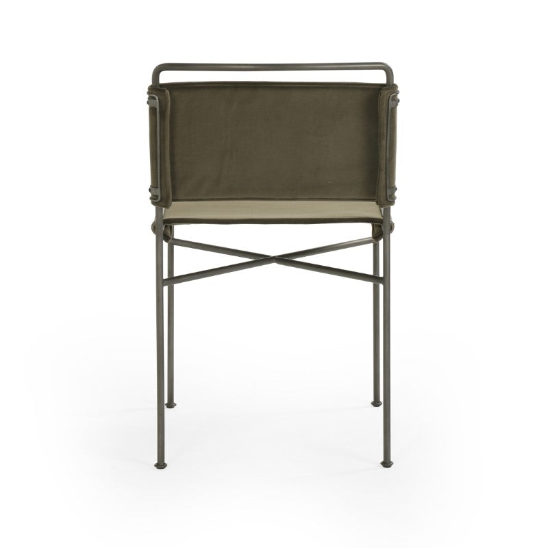 Wharton Dining Chair in Distressed Iron (20.25' x 24.25' x 33')