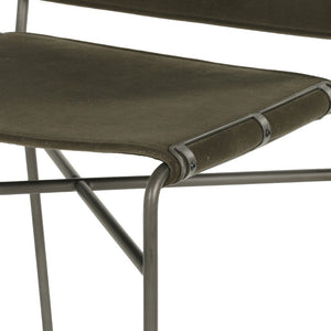 Wharton Dining Chair in Distressed Iron (20.25' x 24.25' x 33')