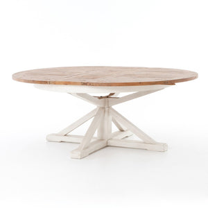 Cintra Dining Table in Limestone White (63' x 63' x 30.75')