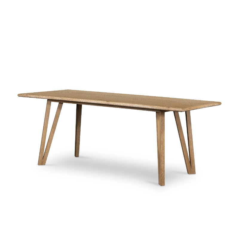 Leah Dining Table in Whitewash On Oak (78' x 34' x 30')