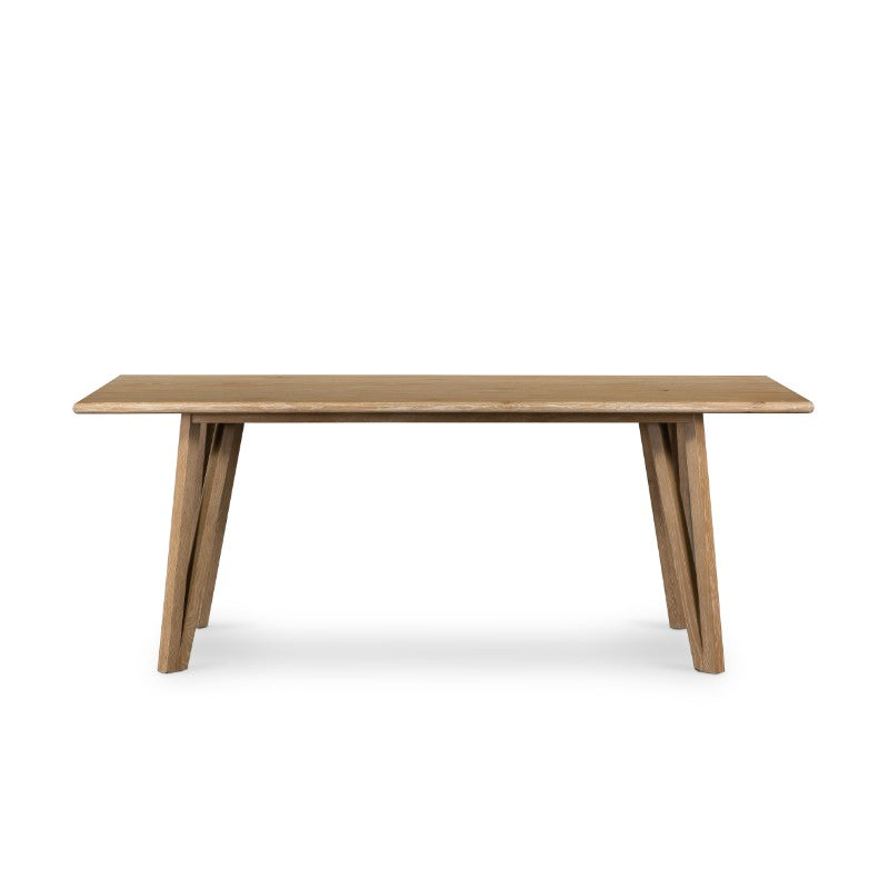 Leah Dining Table in Whitewash On Oak (78' x 34' x 30')