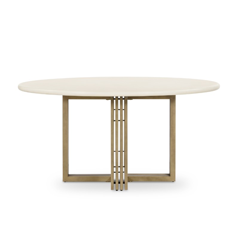 Mia Dining Table in Antique Brass (60' x 60' x 30')