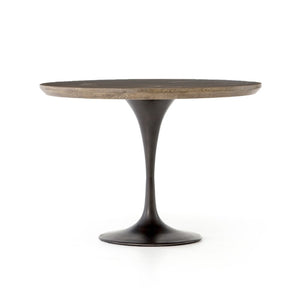 Powell Dining Table in Dark Rustic Black (42' x 42' x 30')