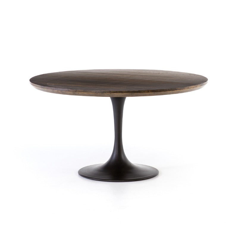 Powell Dining Table in Dark Rustic Black (55' x 55' x 30')