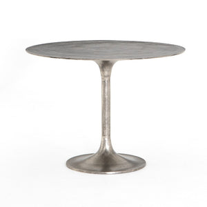 Simone Dining Table in Raw Antique Nickel (42' x 42' x 31')