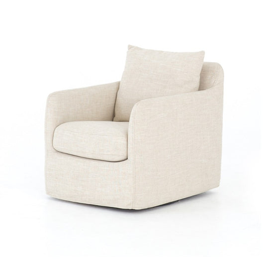 Banks Chair in Cambric Ivory (26" x 33.75" x 34.25")