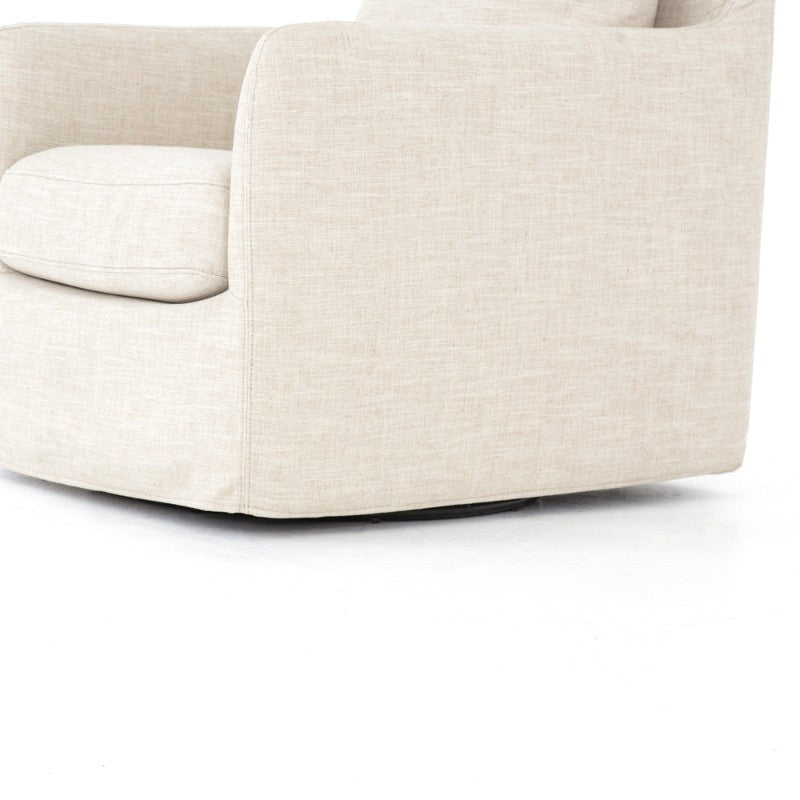 Banks Chair in Cambric Ivory (26' x 33.75' x 34.25')