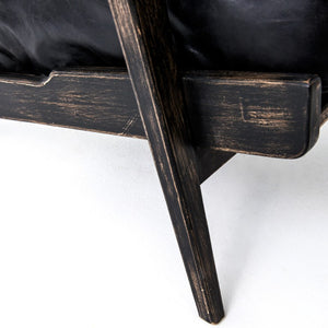 Brooks Chair in Rialto Ebony (27.75' x 34.75' x 29')