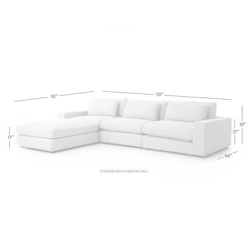 Bloor Sectional in Chess Pewter (131' x 92' x 33')