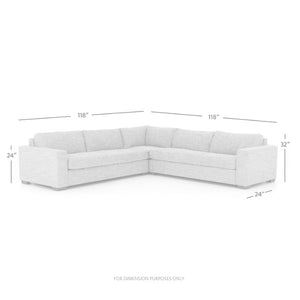 Boone Sectional in Thames Coal (118' x 118' x 32')