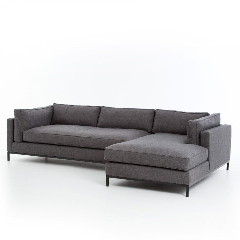 Grammercy Sectional in Bennett Charcoal (120' x 67' x 30')
