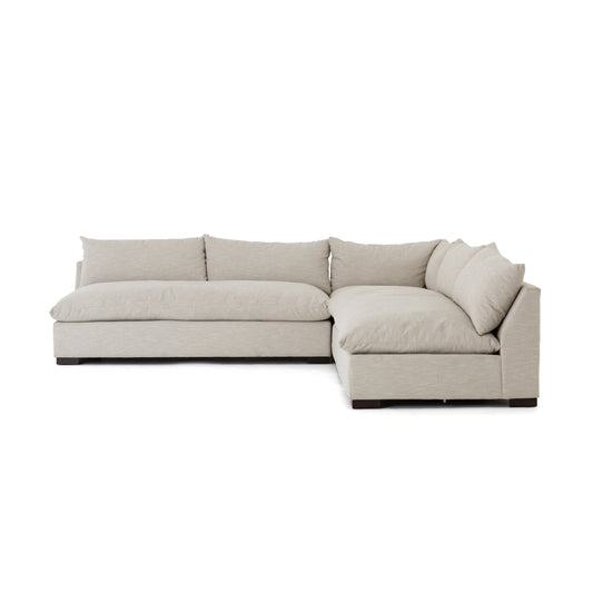 Atelier 3-Piece Sectional in Ashby Oatmeal & Espresso (112" x 112" x 31.5")