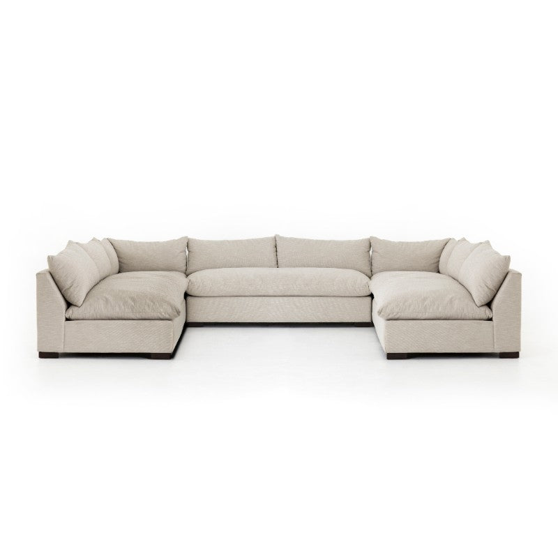 Grant Sectional in Ashby Oatmeal (152' x 112' x 31.5')