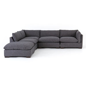 Westwood Four Piece Sectional in Espresso Bennett Charcoal (117' x 117' x 31')