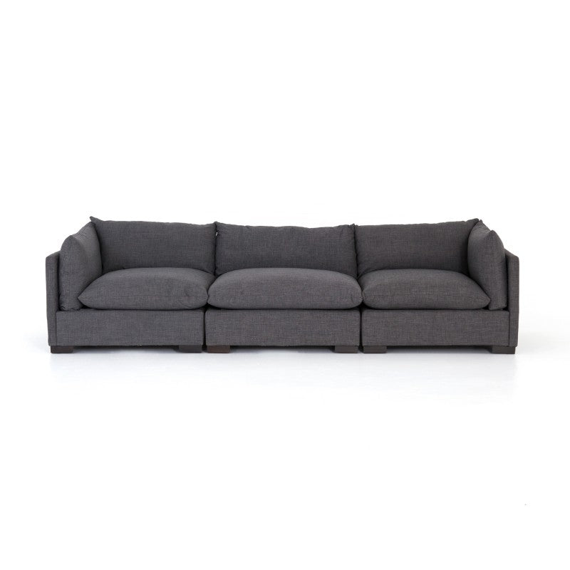 Westwood Three Piece Sectional in Espresso Bennett Charcoal (117' x 39' x 31')