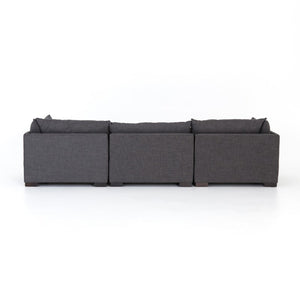 Westwood Three Piece Sectional in Espresso Bennett Charcoal (117' x 39' x 31')