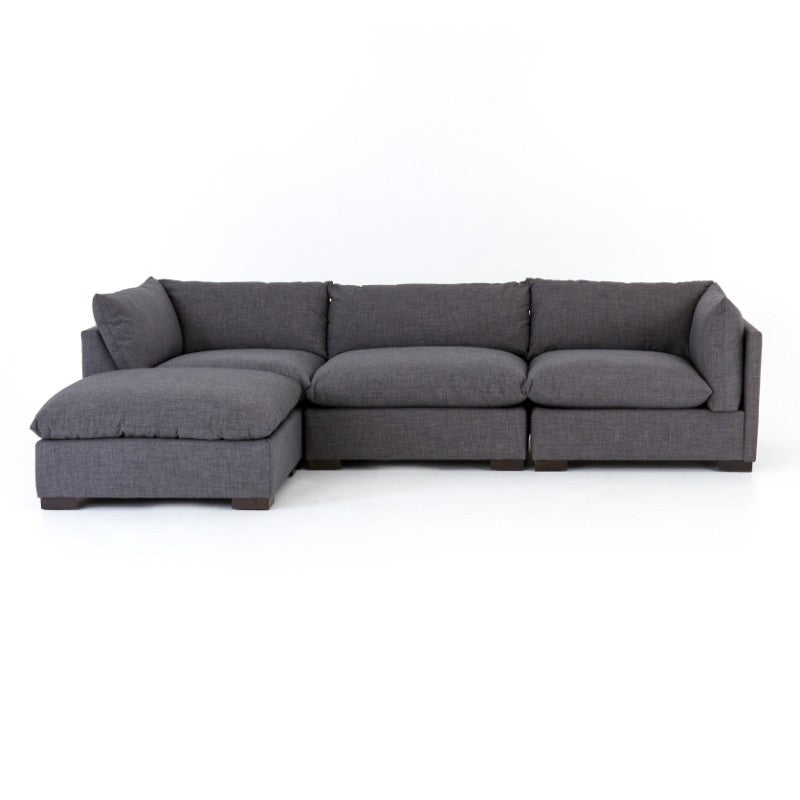 Westwood Three Piece Sectional in Espresso Bennett Charcoal (117' x 78' x 31')