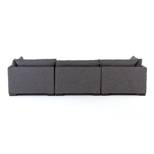 Westwood Three Piece Sectional in Espresso Bennett Charcoal (117' x 78' x 31')