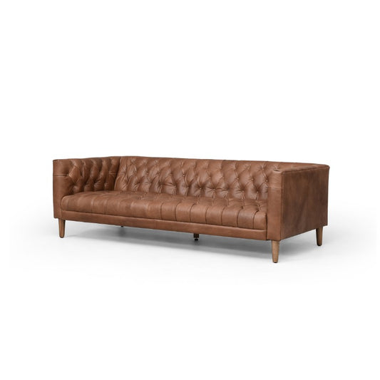 Williams Sofa in Natural Washed Chocolate (75" x 35" x 28")