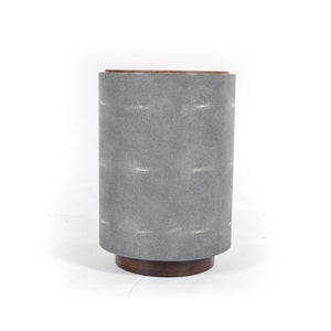 Crosby Side Table in Charcoal Shagreen (17' x 17' x 24.5')