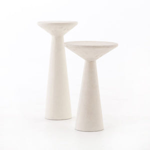 Ravine Side Table in Parchment White (10.5' x 10.5' x 20')