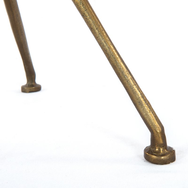 Schmidt Side Table in Raw Antique Brass (18' x 14' x 20')