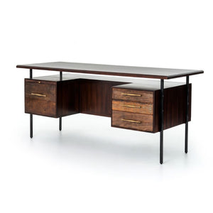 Lauren Desk in Warm Brown Acacia (71' x 27.5' x 30.75')