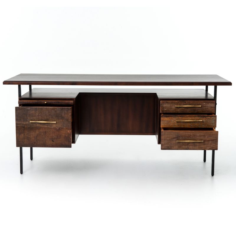 Lauren Desk in Warm Brown Acacia (71' x 27.5' x 30.75')