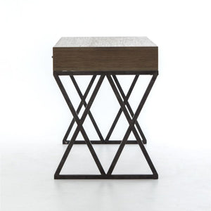 Sampson Desk in Antique Brass Clad (59' x 23.5' x 30')