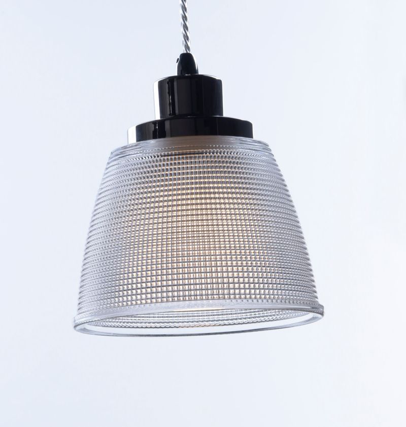 Retro 6.5' Single Light Pendant in Polished Nickel