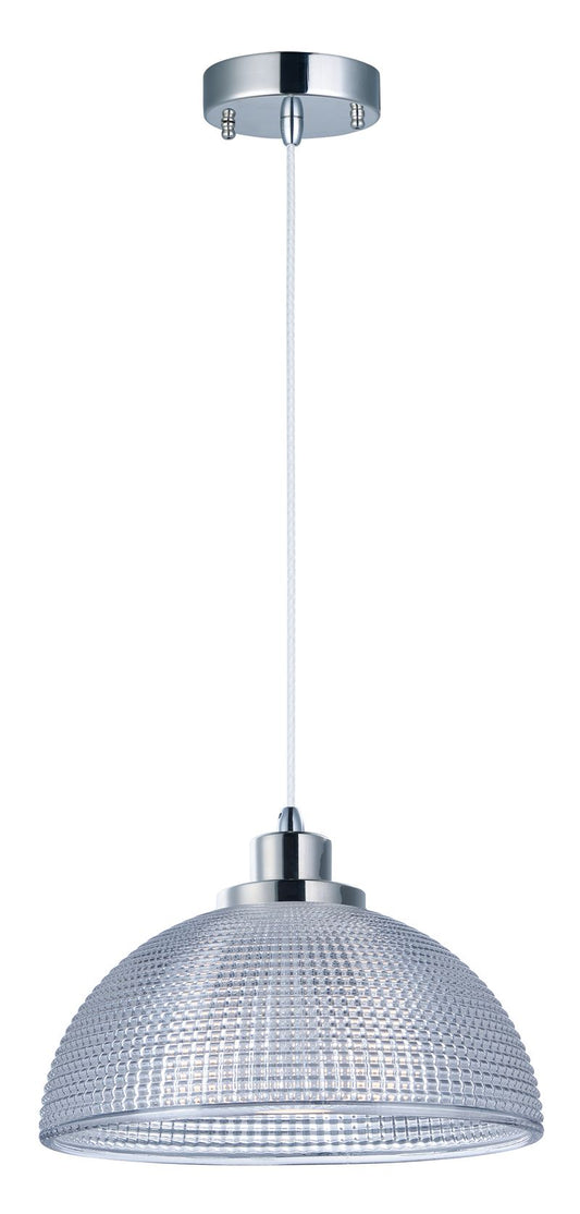 Retro 7.25" Single Light Pendant in Polished Nickel