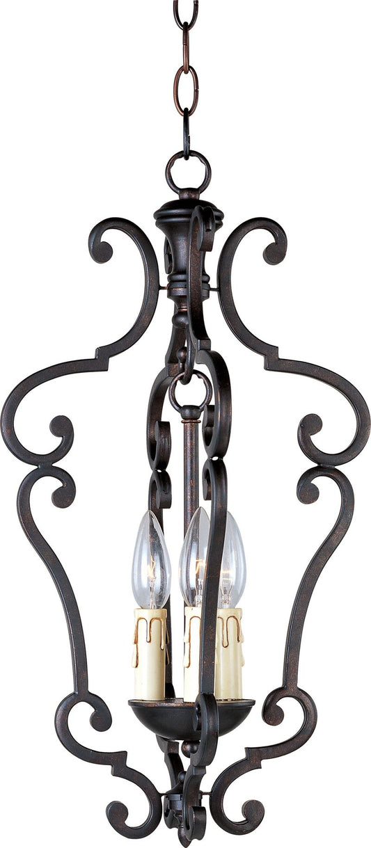 Richmond 11" 3 Light Entry Foyer Pendant in Colonial Umber