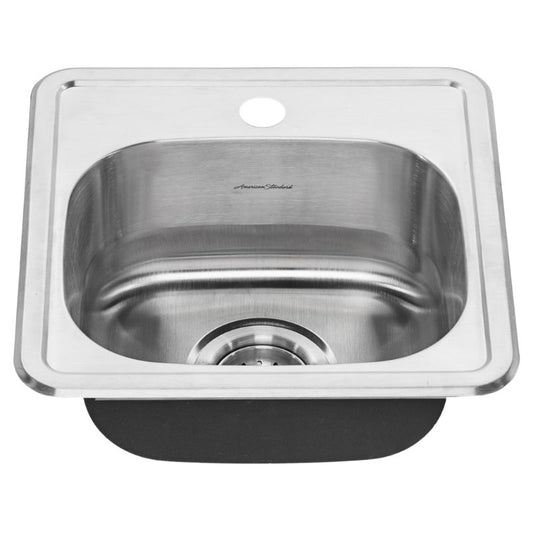 Colony Pro 15" Single Basin Drop-In Kitchen Sink in Stainless Steel