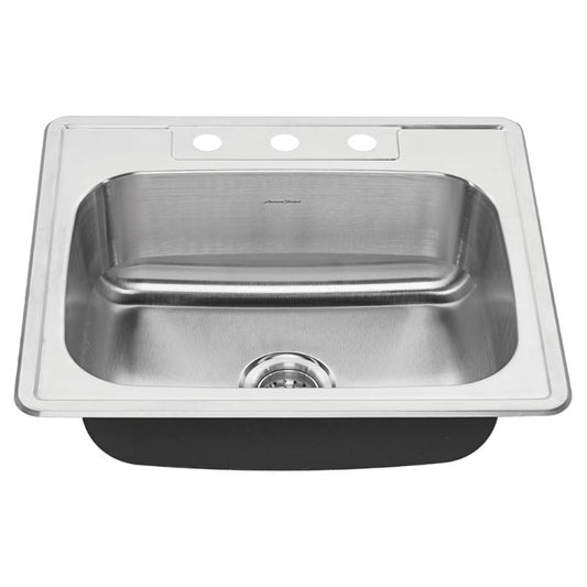 Colony Pro 25" Single Basin Drop-In Kitchen Sink in Stainless Steel