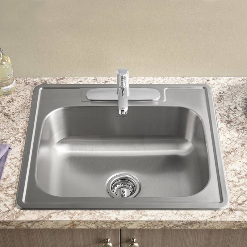 Colony Pro 25' Single Basin Drop-In Kitchen Sink in Stainless Steel