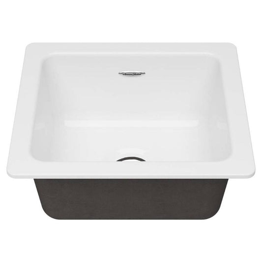 Delancey 18" Single Basin Undermount Kitchen Sink in Brilliant White