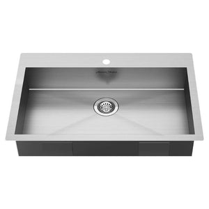 Edgewater 33' Single Basin Undermount Drop-In Kitchen Sink in Stainless Steel