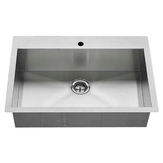 Edgewater 33" Single Basin Undermount Kitchen Sink in Stainless Steel