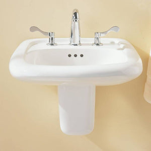 Murro 17.75' Vitreous China Wall Mount Bathroom Sink in White