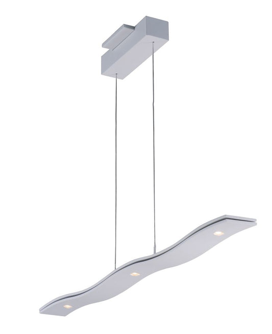 Roller 37" Single Light Linear Pendant in Matte White