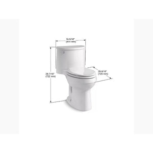 Adair Elongated 1.28 gpf One-Piece Toilet in Biscuit